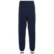 Gucci Navy Blue Logo Print Track Pants Blue, Herr