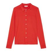 Marc O'Polo Vanlig jerseyblus Red, Dam