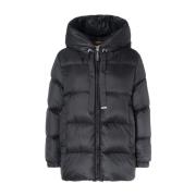 Max Mara Svart Tekniskt Tyg Quiltad Jacka Seia Black, Dam