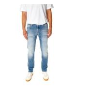 Replay Straight Fit Jeans med medelhög midja Blue, Herr