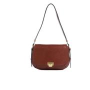 The Bridge Snygg Crossbody Väska Brown, Dam