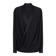 Balmain Draped Jacket Black, Herr