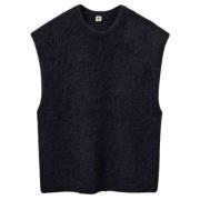 The Garment Fluffy Alpacka Stickad Väst Black, Dam