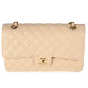 Chanel Vintage Pre-owned Laeder chanel-vskor Beige, Dam