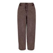 BomBoogie Mjuka Corduroy Boyfriend Fit Byxor Brown, Dam