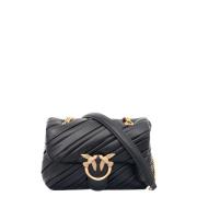 Pinko Svart Crossbodyväska Love Puff Mini Black, Dam