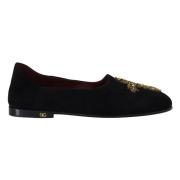 Dolce & Gabbana Lyx Kristall-Infattade Loafers Black, Herr