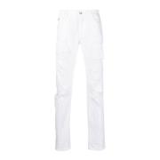 Dolce & Gabbana Vita Slim-Fit Byxor för Män White, Herr