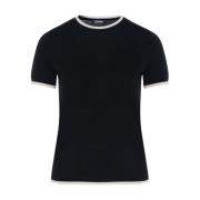 Max Mara Svart ull T-shirt Egidio Black, Dam