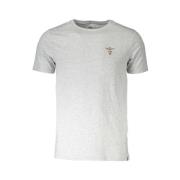 Aeronautica Militare Logo Rundhalsad T-shirt i Grå Bomull Gray, Herr