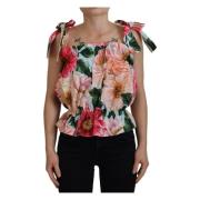 Dolce & Gabbana Ärmlös Blommig Tank Top Multicolor, Dam