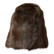 Dolce & Gabbana Brun Vesselpäls Kashmir Beanie Mössa Brown, Dam