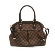 Louis Vuitton Vintage Pre-owned Tyg axelremsvskor Brown, Dam