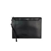 Yves Saint Laurent Vintage Pre-owned Laeder kuvertvskor Black, Dam