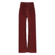 UMA Wang Sammet Bordeaux Byxor Elastisk Midja Red, Dam