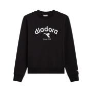 Diadora Unisex Sweatshirt, Model 502.180634, Cotton Black, Dam