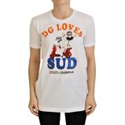 Dolce & Gabbana Färgglad Rundhalsad T-shirt White, Dam