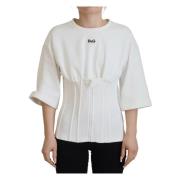 Dolce & Gabbana Elegant Korsett Topp Blus White, Dam