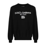 Dolce & Gabbana Svart Sweatshirt Aw24 Herrmode Black, Herr