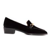 Roberto Festa Svart Velvet Axel Loafer Guld-ton Black, Dam