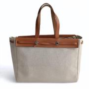 Hermès Vintage Pre-owned Canvas handvskor Beige, Dam