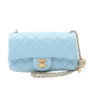 Chanel Vintage Pre-owned Laeder crossbodyvskor Blue, Dam