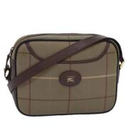 Burberry Vintage Pre-owned Canvas axelremsvskor Beige, Dam