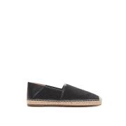 Emporio Armani Logo Espadrillas Läder Canvas Halkfri Black, Herr