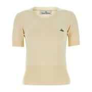 Vivienne Westwood Ivory Cotton Blend Bea Sweater Beige, Dam