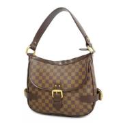 Louis Vuitton Vintage Pre-owned Tyg axelremsvskor Brown, Dam