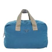 Prada Vintage Pre-owned Canvas resvskor Blue, Dam