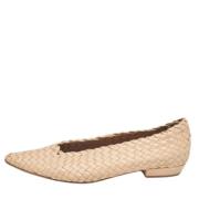 Bottega Veneta Vintage Pre-owned Laeder lgskor Beige, Dam