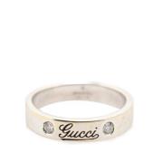 Gucci Vintage Pre-owned Vitt guld ringar Gray, Dam