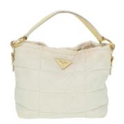 Prada Vintage Pre-owned Tyg prada-vskor White, Dam