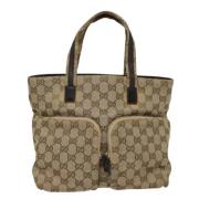 Gucci Vintage Pre-owned Canvas gucci-vskor Beige, Dam