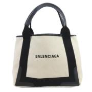 Balenciaga Vintage Pre-owned Canvas handvskor Beige, Dam