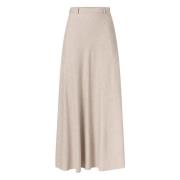 Herno Beige Flared Rock Kjol Beige, Dam