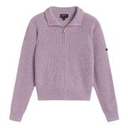 A.p.c. Hög Hals Dragkedja Cardigan Jana Purple, Dam