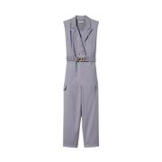 Twinset Ärmlös Jumpsuit Gray, Dam