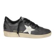 Golden Goose Stiliga lädersneakers med stjärn- och hältdetaljer Gray, ...