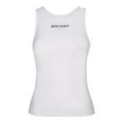 Palm Angels Vit Ärmlös Tanktopp White, Dam