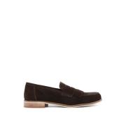 Made in Italia Fringed Suede Loafers Rund Tå Kvinnor Brown, Dam