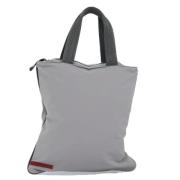 Prada Vintage Pre-owned Tyg totevskor Gray, Dam