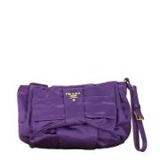 Prada Vintage Pre-owned Tyg kuvertvskor Purple, Dam