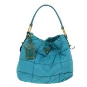 Prada Vintage Pre-owned Tyg totevskor Blue, Dam