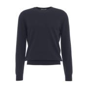 Gender Merino Cashmere Crew Neck Pullover Blue, Herr