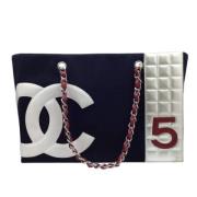 Chanel Vintage Pre-owned Canvas chanel-vskor Blue, Dam