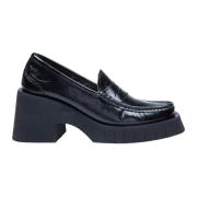 Paloma Barceló Svart Lackläder Loafer Moccasin Black, Dam