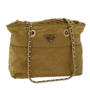 Prada Vintage Pre-owned Tyg prada-vskor Beige, Dam