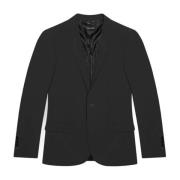 Antony Morato Svart Button-Front Lapel Blazer Black, Herr